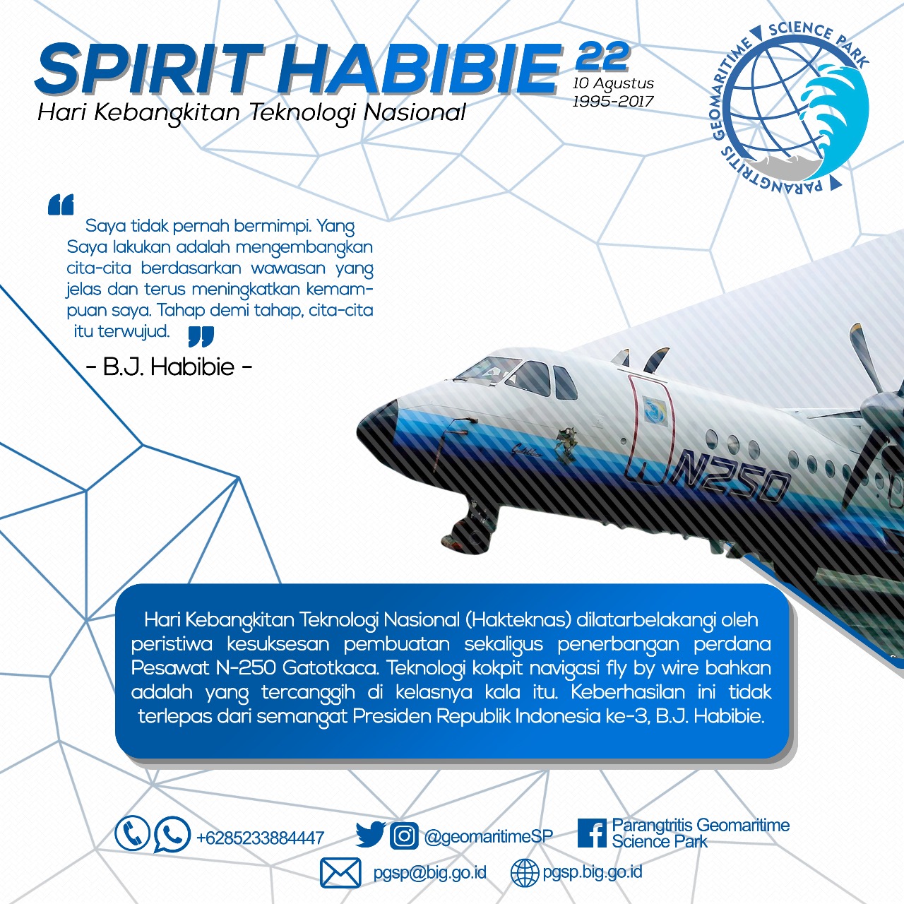 Meneladani Spirit Habibie : Sukses Nawacita, Wujudkan STP Indonesia!