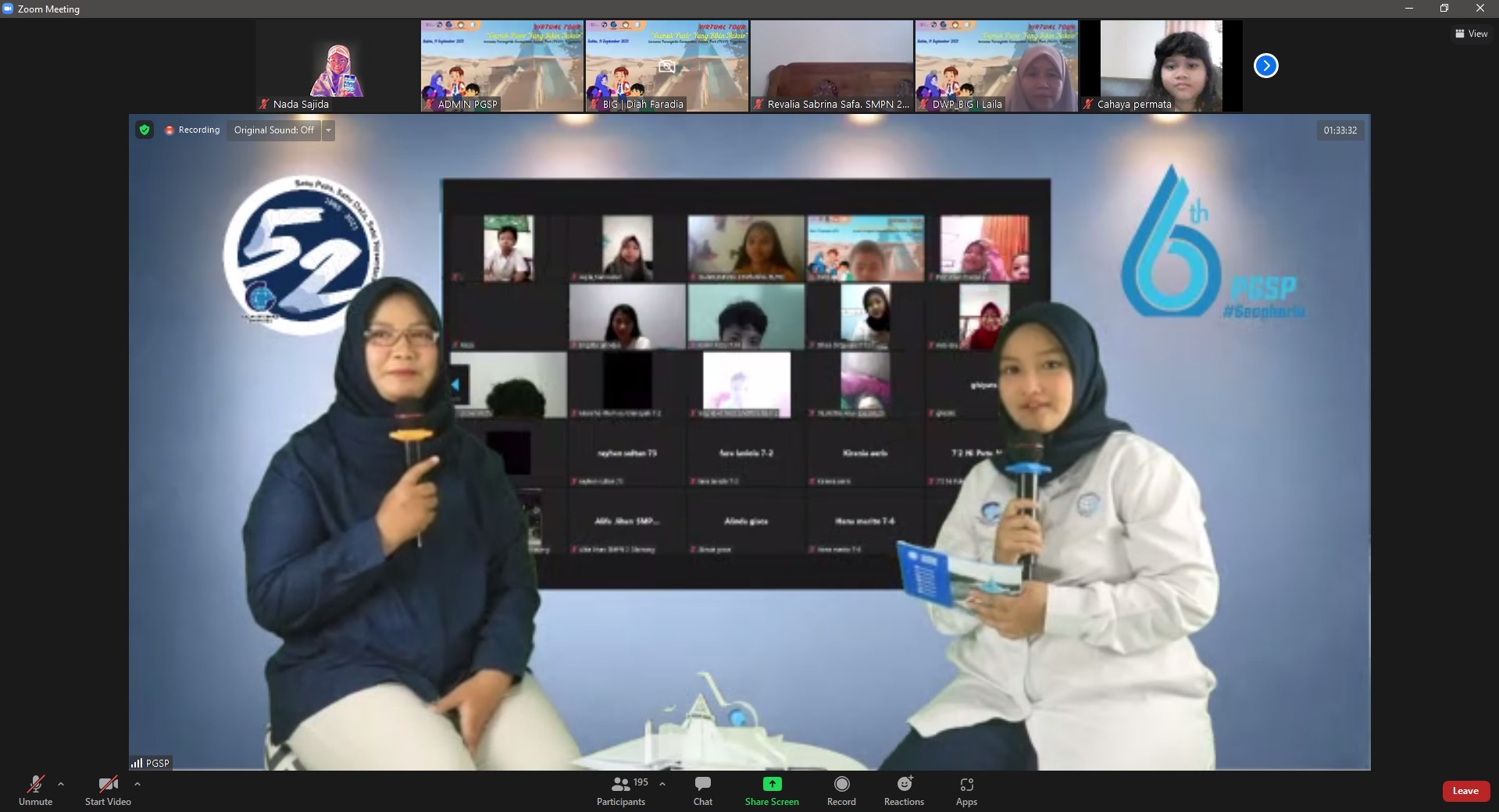 Dharma Wanita Persatuan Badan Informasi Geospasial menggelar Virtual Tour di PGSP
