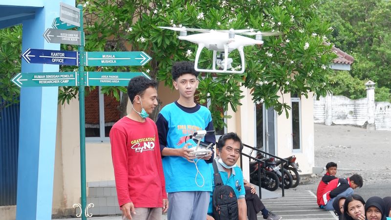 Ratusan pelajar dari TK An Nahl dan SMAN 1 Seyegan berkunjung ke Museum Gumuk Pasir
